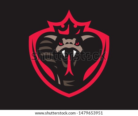 Snake modern logo. Viper emblem design template for a sport and eSport team.