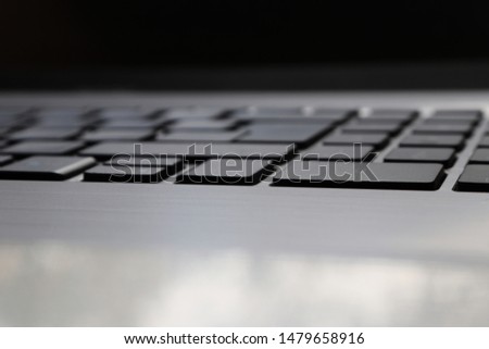 Laptop keyboard closeup. Computer keyboard.