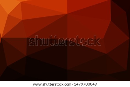 Dark Orange vector polygonal background. An elegant bright illustration with gradient. Template for a cell phone background.