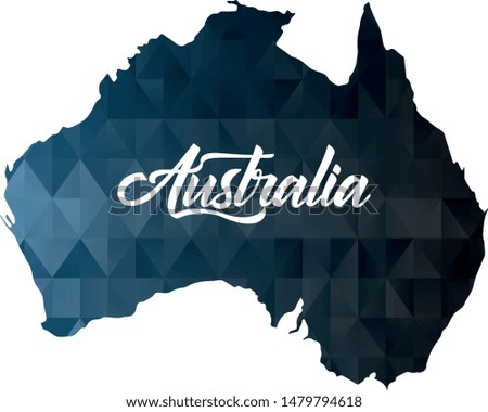 Map of Australia. Geometric polygon map