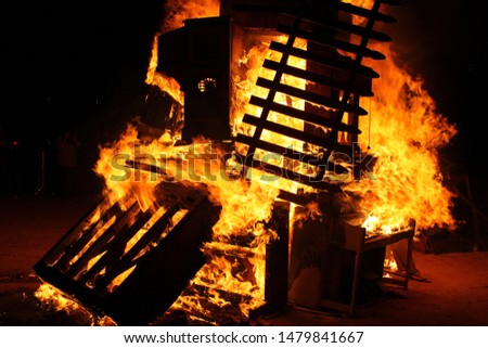 Pima County, Ariz. / March 6, 2010: An annual musical celebration includes a concert and a bonfire of old pianos. 6434