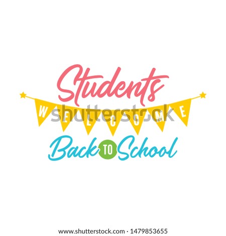 Welcome Back To School, Back To School Night, School Administration, School Classroom, Classroom Decoration, Vector Text Illustration Background