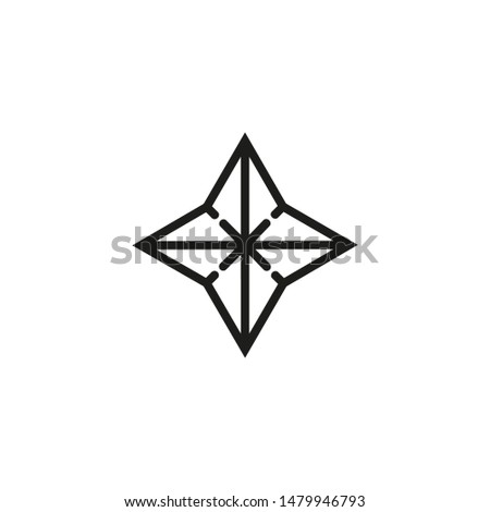 Origami vector line icon. Craft, handmade, creative. Design concept. Vector illustration can be used for topics like hobby, decoration, handcraft