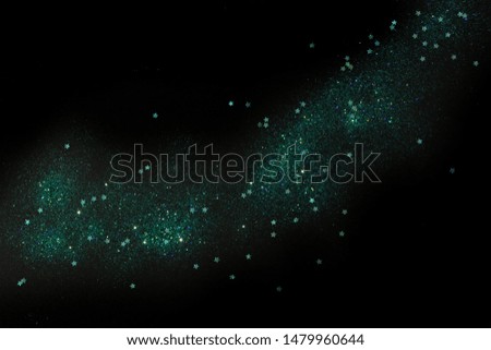 Glitter Galaxy Background on Black