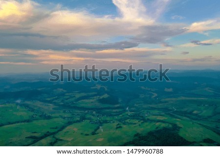 Summer sunset in the mountains