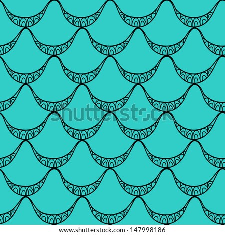 Seamless abstract pattern, waves, vector illustration