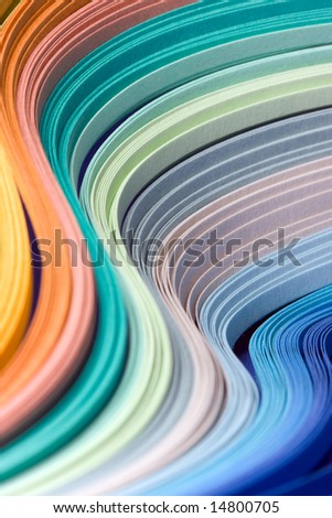 Abstract design of filigree paper strips folded in waves Royalty-Free Stock Photo #14800705