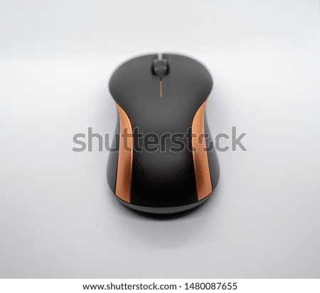 Computer Mouse Up Close On White Background 