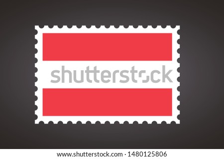 Vector letter stamp flag of AT. Flag of Austria.