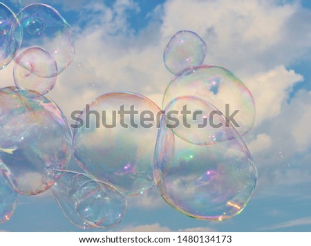 bubble bubbles abstract close-up background modern simple design with copyspace stock photo