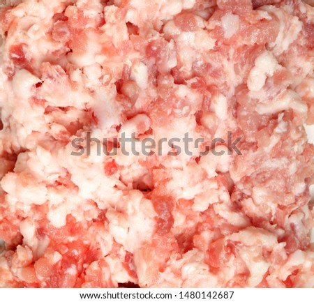 Meat: Minced Meat Isolated on White Background stock photo