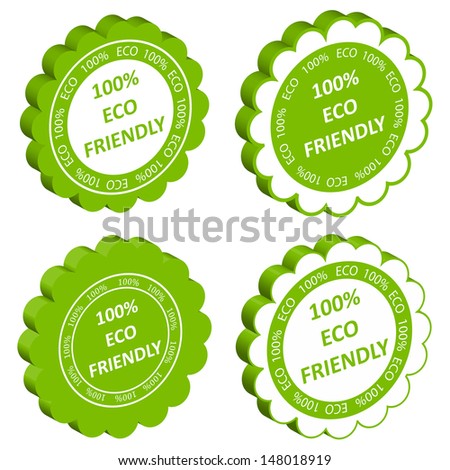Eco friendly vector stamp or label ecology background concept