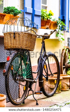 old bike at an old town in austria