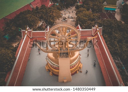 Big Buddha aerial view in Koh Samui Thailand
