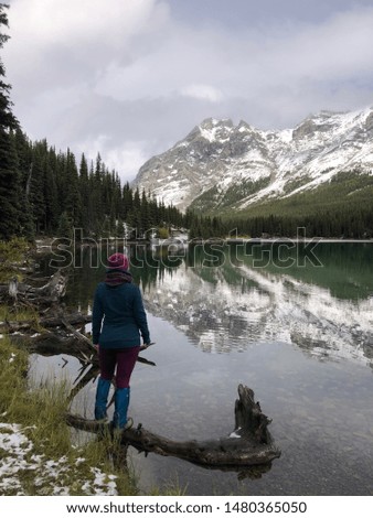 Pure nature - mountains, lakes, forest of Canada in fall