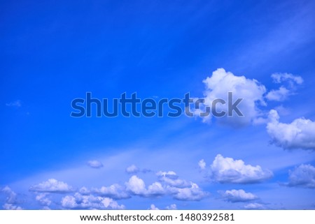 Sky with blue and white cloud fluffy on day.