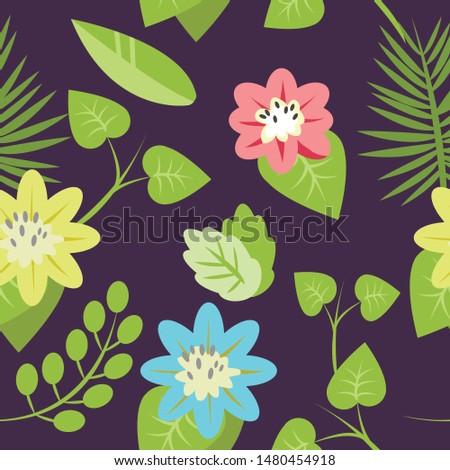 Seamless vector pattern. Floral background. For packaging, wrappers, textiles