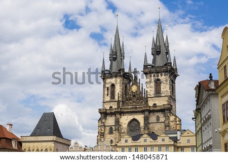 Prague, Town Square and Church of our Lady Tyn