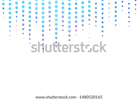 Light Pink, Blue vector texture with disks. Glitter abstract illustration with blurred drops of rain. Design for poster, banner of websites.