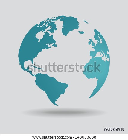 Modern globe. Vector illustration.