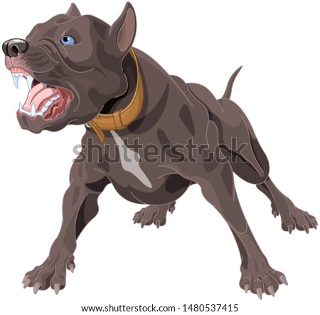 Illustration of a barking dog