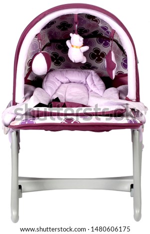 
baby carrycot on a white background