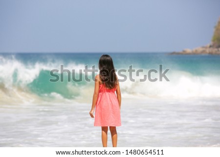 Young girl at the beach.