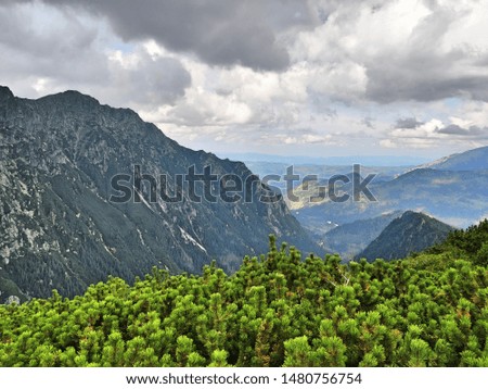 Landscape Picture form High Tatras mountains in Polish highest mountain range 