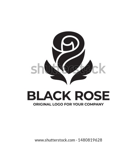 Elegant and creative rose flower logo  for various purposes of your business logo, can be used as symbols, icons, or others. rose logo inspiration. Color and text can be changed according to your need