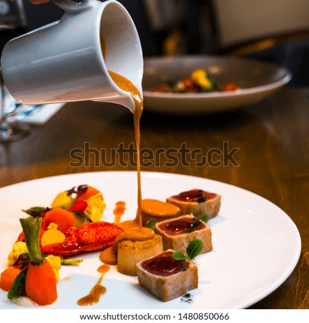 Fine dining and drinks stock photos 