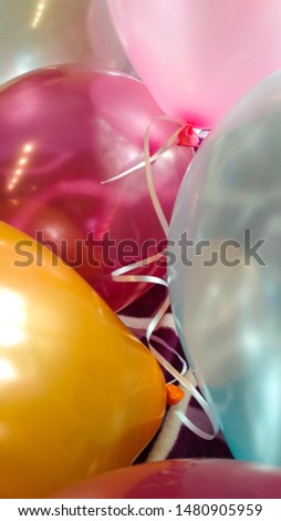 Birthday balloons macro photography, life photo