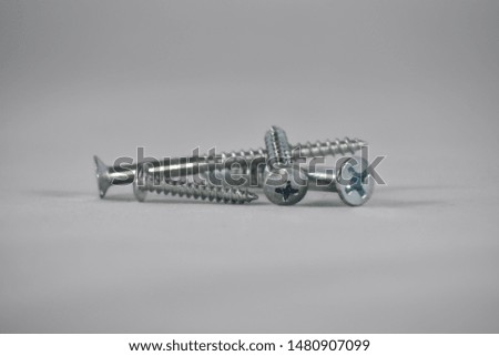 different silver screws for construction building