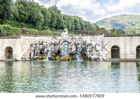 18th Century The Fountain of the Dolphins, Caserta, Italy