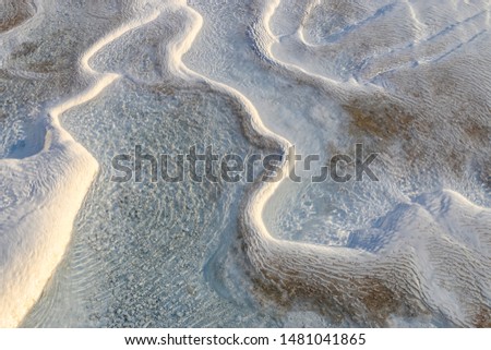 detail pamukkale glacier in denizli turkey	

