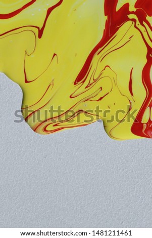 Abstract colorful painted background with lots of free space. Colorful wall paper and paint texture. Abstract blurry colors of acrylic fill. Vertical.