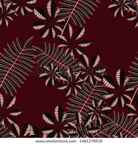 Exotic Leaves. Seamless Texture with Philippine