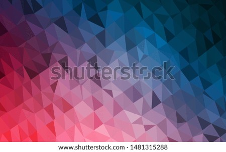 Light Blue, Red vector blurry triangle pattern. A completely new color illustration in a vague style. Textured pattern for background.