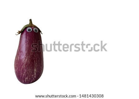 eggplant with eyes like a child