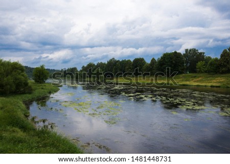 Summer countryside river landscape photography
