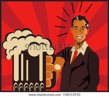 Man With Beer poster