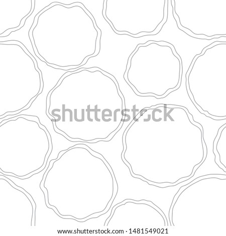gray thin lines. hand drawn doodle circles. seamless pattern