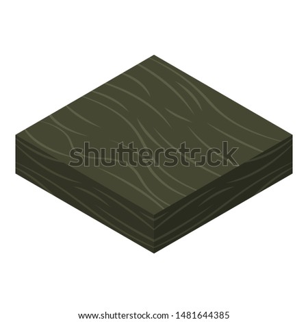 Jungle soil land icon. Isometric of jungle soil land vector icon for web design isolated on white background