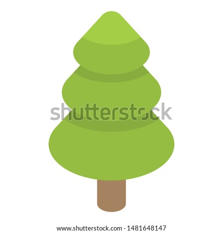 Park fir tree icon. Isometric of park fir tree vector icon for web design isolated on white background