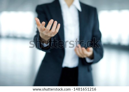 Cropped image of businesswoman gesturing with hands