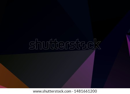 Dark Purple, Pink vector abstract polygonal background. Shining polygonal illustration, which consist of triangles. Brand new style for your business design.