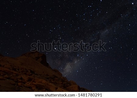 stars at night over the African desert 