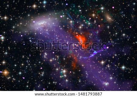 Star field in space a nebulae and a gas congestion. The elements of this image furnished by NASA.
