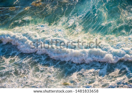 Scene waves on the ocean