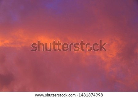 Abstract cloud on blue sky in sunset time background.