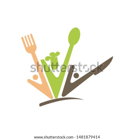 Restaurant Service Abstract Logo Template Symbol Icon 